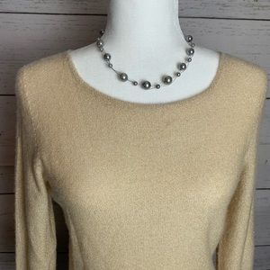 Margaret O’Leary Gold Cashmere Sweater Medium